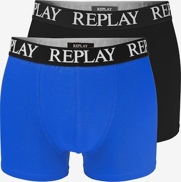 Pantaloncini intimi sportivi di REPLAY in blu: frontale
