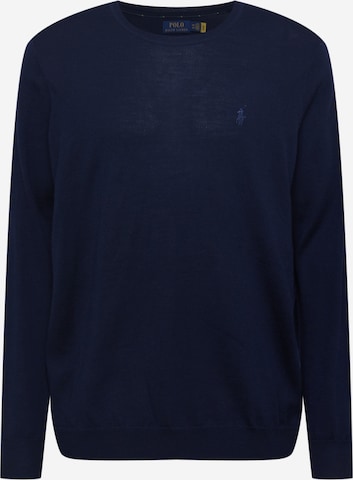Polo Ralph Lauren Big & Tall Пуловер в синьо: отпред