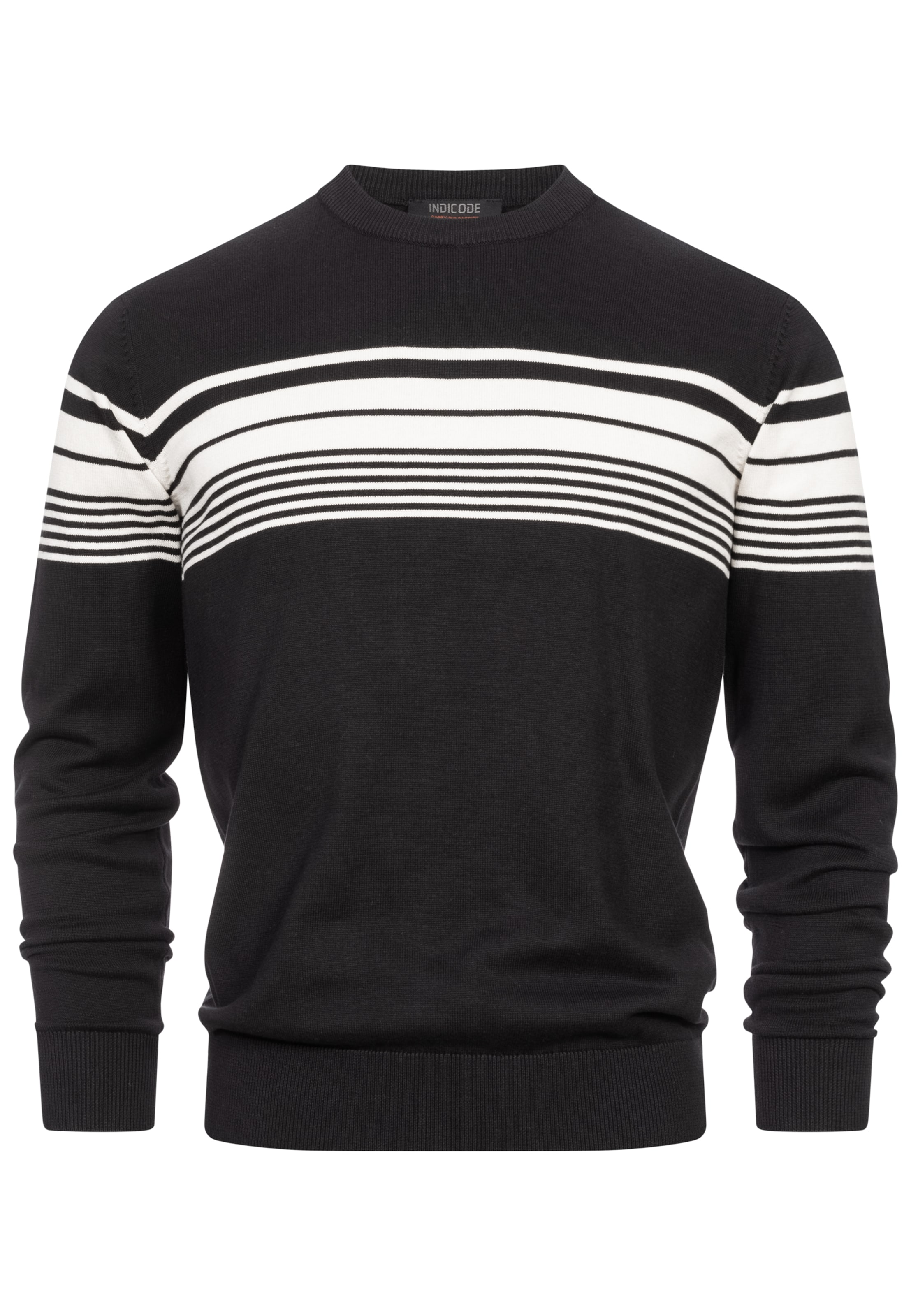 INDICODE JEANS Trui 'League' in Zwart: voorkant