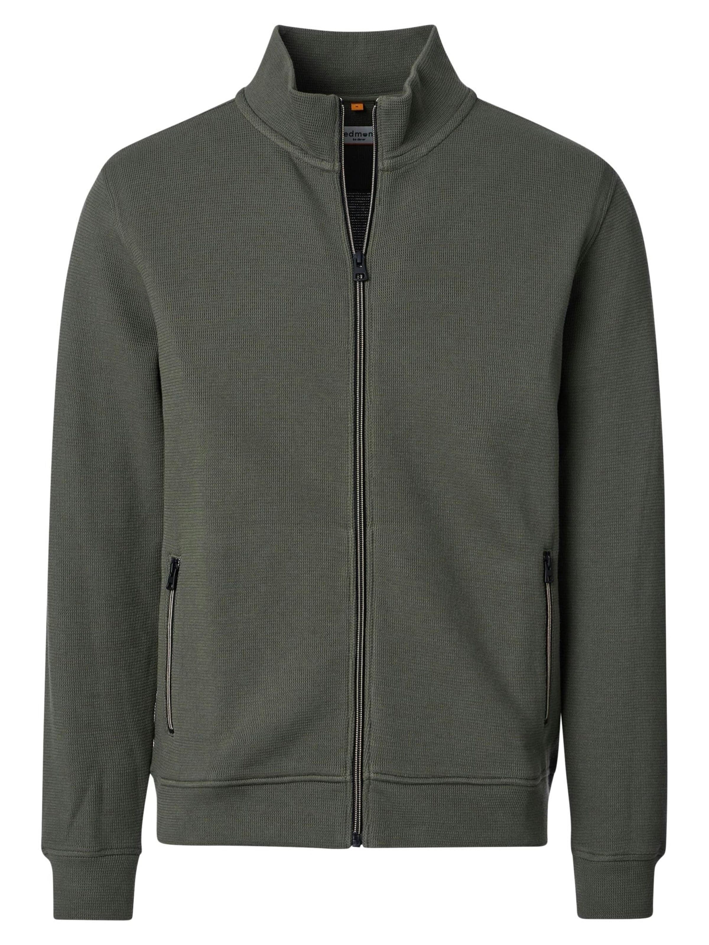redmond Zip-Up Hoodie 'Basic' in Green: front