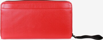 Porte-monnaies 'Capri' Braun Büffel en rouge