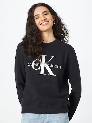 Sweat-shirt 'Core' Calvin Klein Jeans en noir : devant