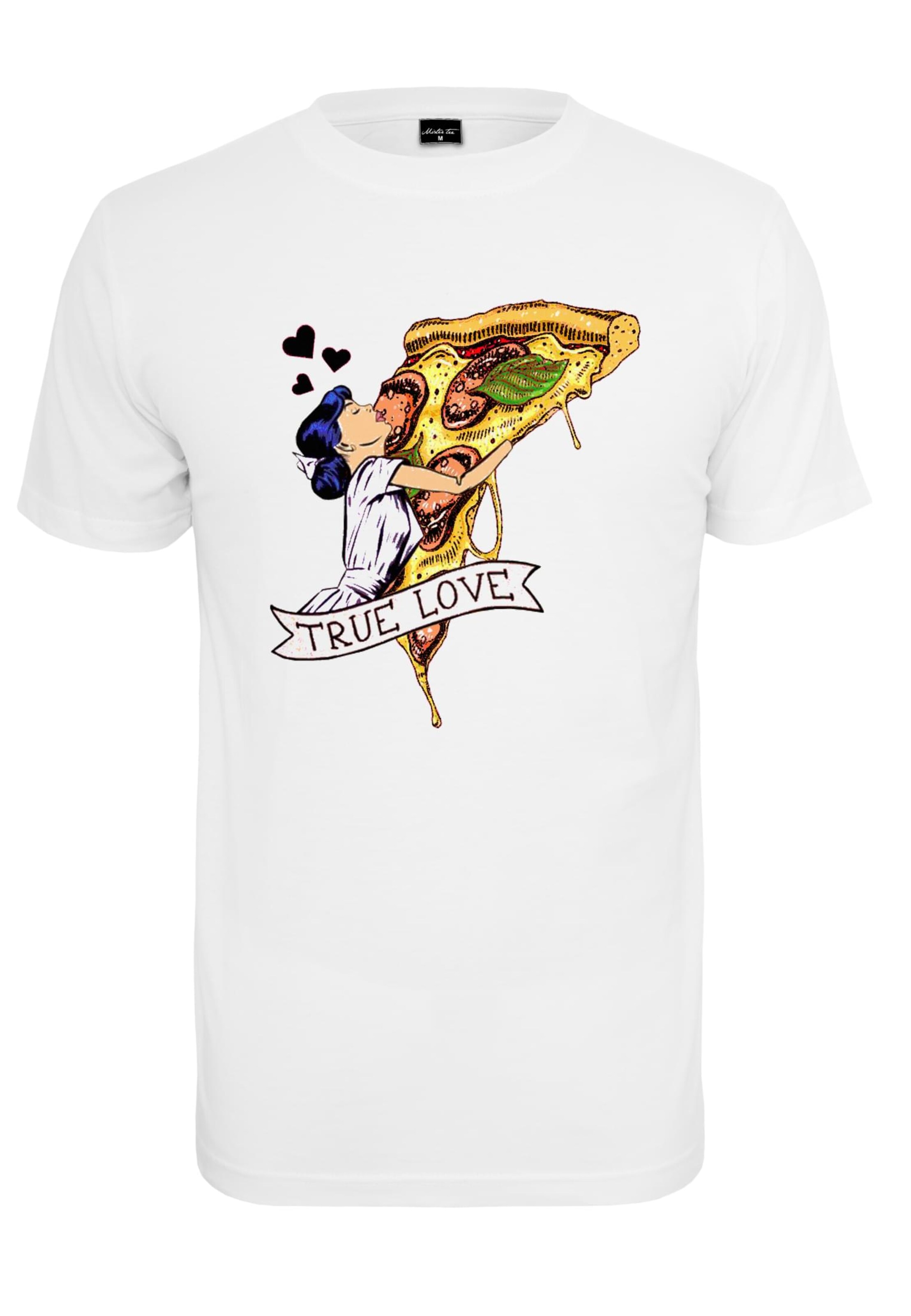MT Men Shirt 'Pizza Love' in White: front