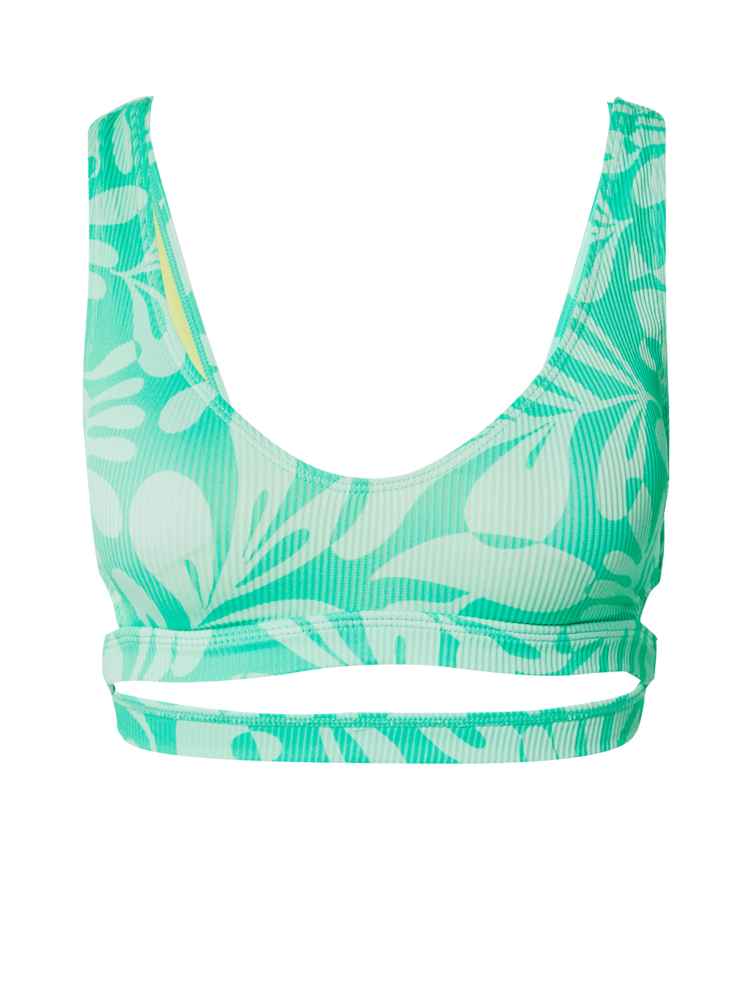 Hurley Bustier Sportsbikinioverdel i grøn: forside