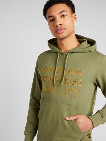 G-Star RAW Sweatshirt 'Distressed Originals' in Green