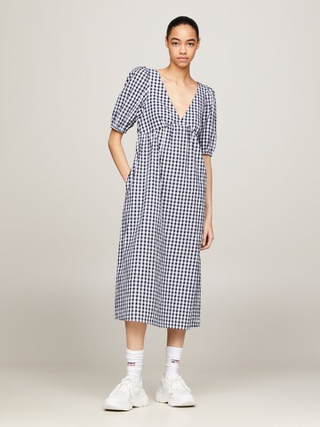 Tommy Jeans Kleid 'Gingham' in Schwarz: predná strana