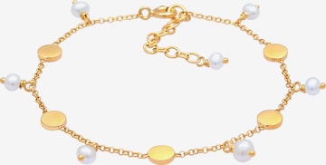 ELLI PREMIUM Armband Perle, Perlenarmband in Gold: predná strana