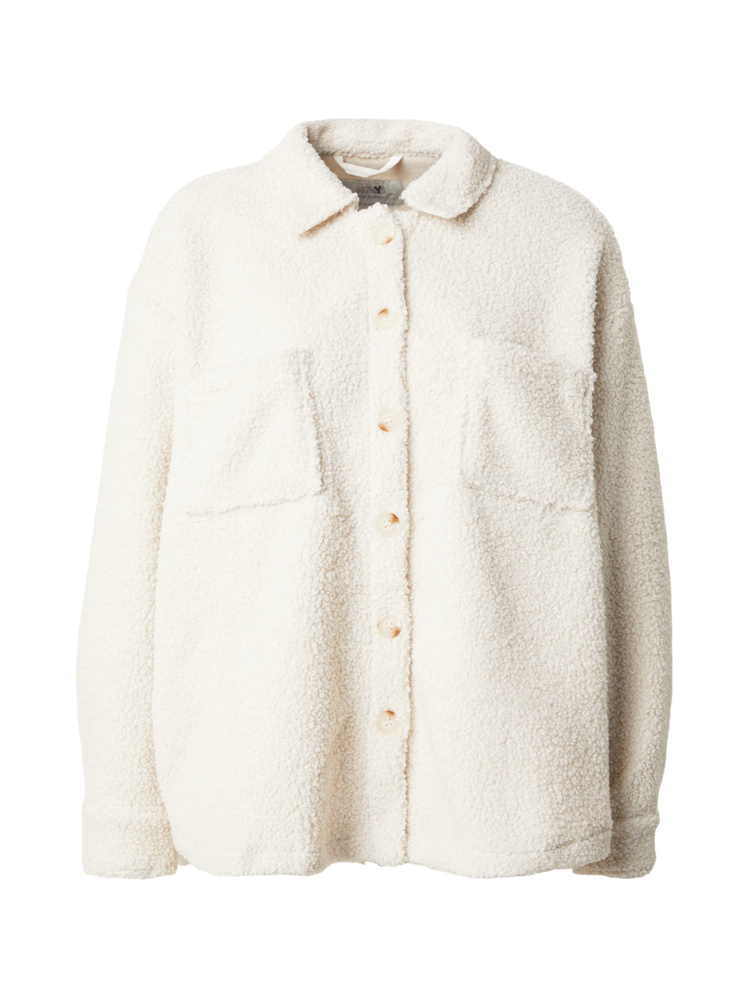 Hailys Fleece Jacket 'Be44nte' in Beige: front