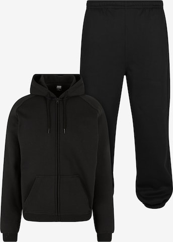 Urban Classics Sweatsuit in Black: front