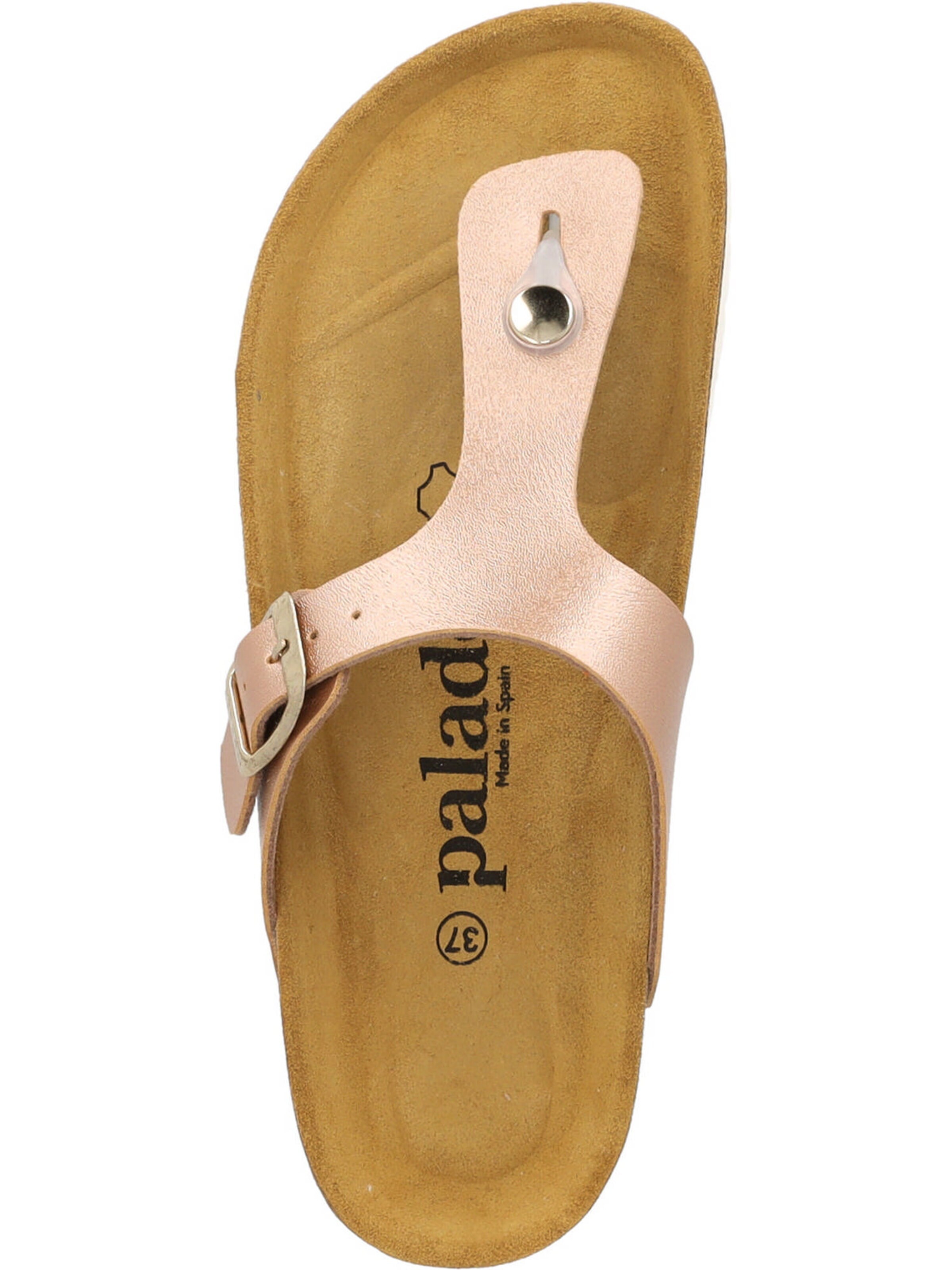 Palado T-Bar Sandals 'Kos Metallic' in Brown