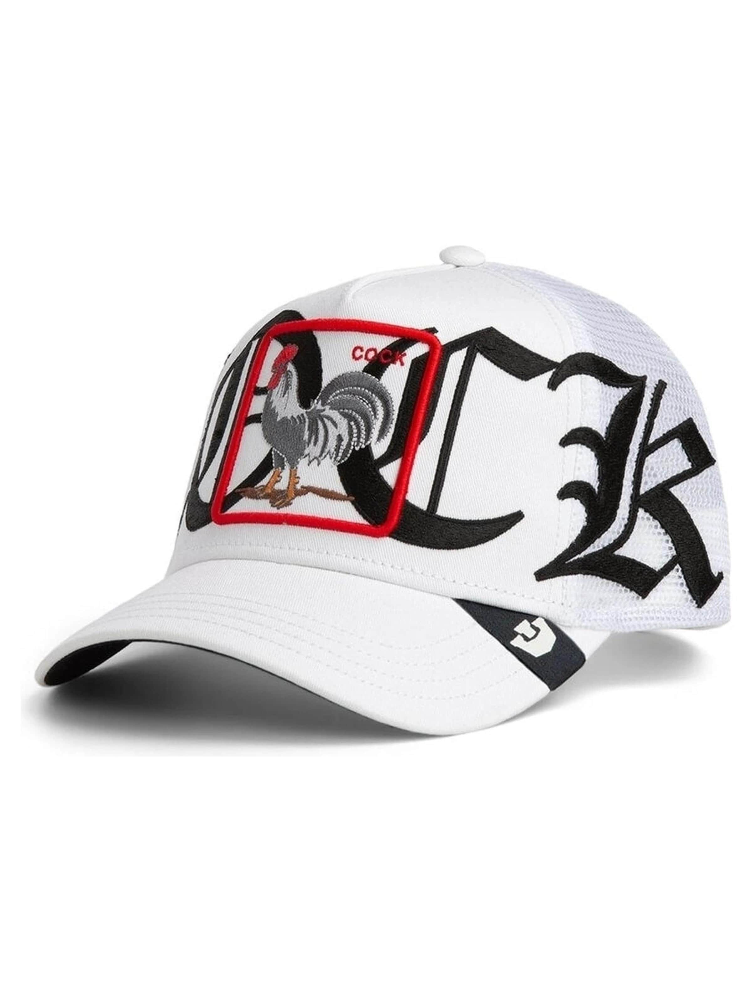 GOORIN Bros. Pet 'Gorra goorin bros blanca gallo old english cock trucker cap' in Wit: voorkant