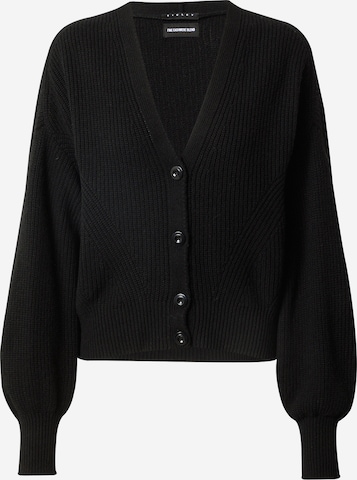 Cardigan Sisley en noir : devant