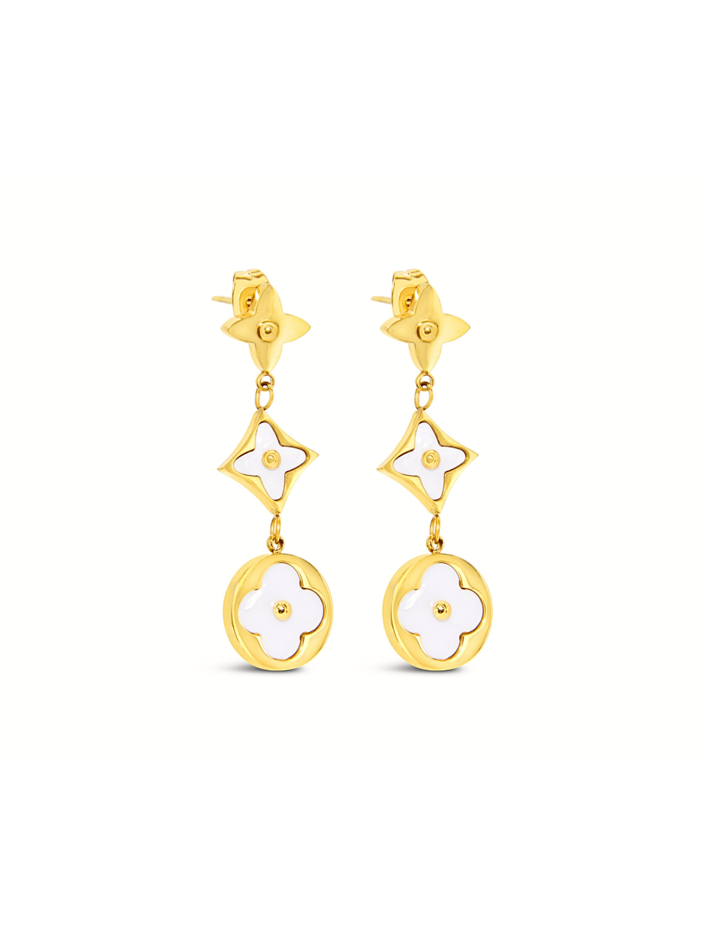 ARS-ARGENTI Earrings 'BLOOM & BLING DANGLES' in Gold