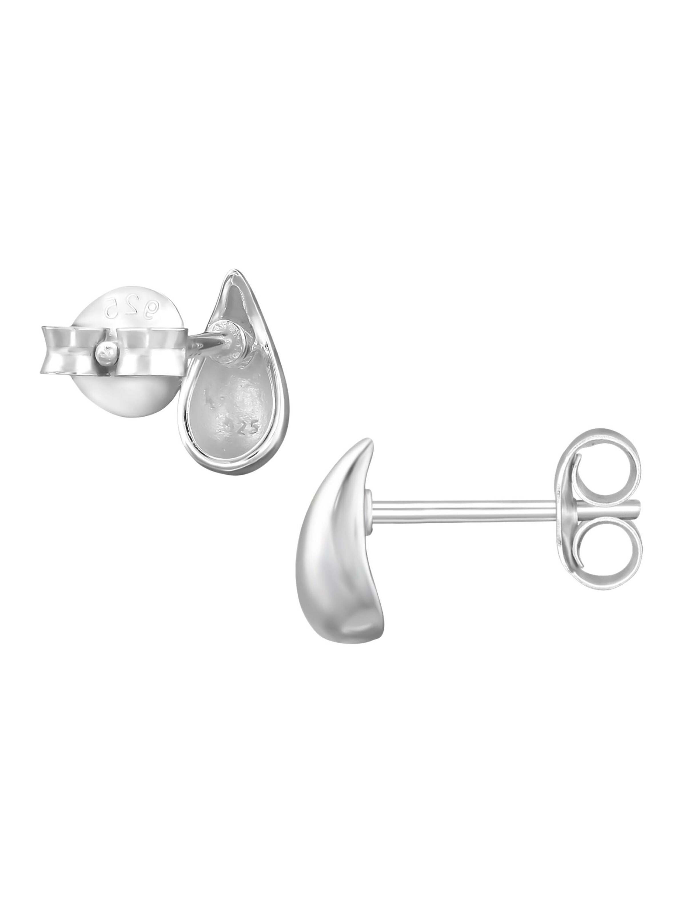 Boucles d'oreilles 'Ohrstecker Tropfenform aus Sterling Silber' Maxte en argent