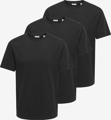 Only & Sons Shirt 'Caspian' in Schwarz: Vorderseite