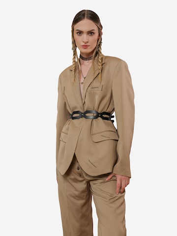 Haute Cuir Riem 'Ivara Belt' in Zwart: voorkant
