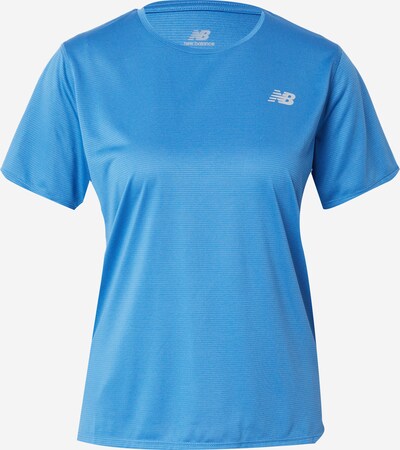 new balance T-shirt fonctionnel 'Essentials' en bleu marine / azur / gris clair, Vue avec produit