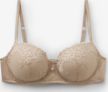 INTIMISSIMI Balconette Bra 'Sofia Silky Flowers' in Beige: front