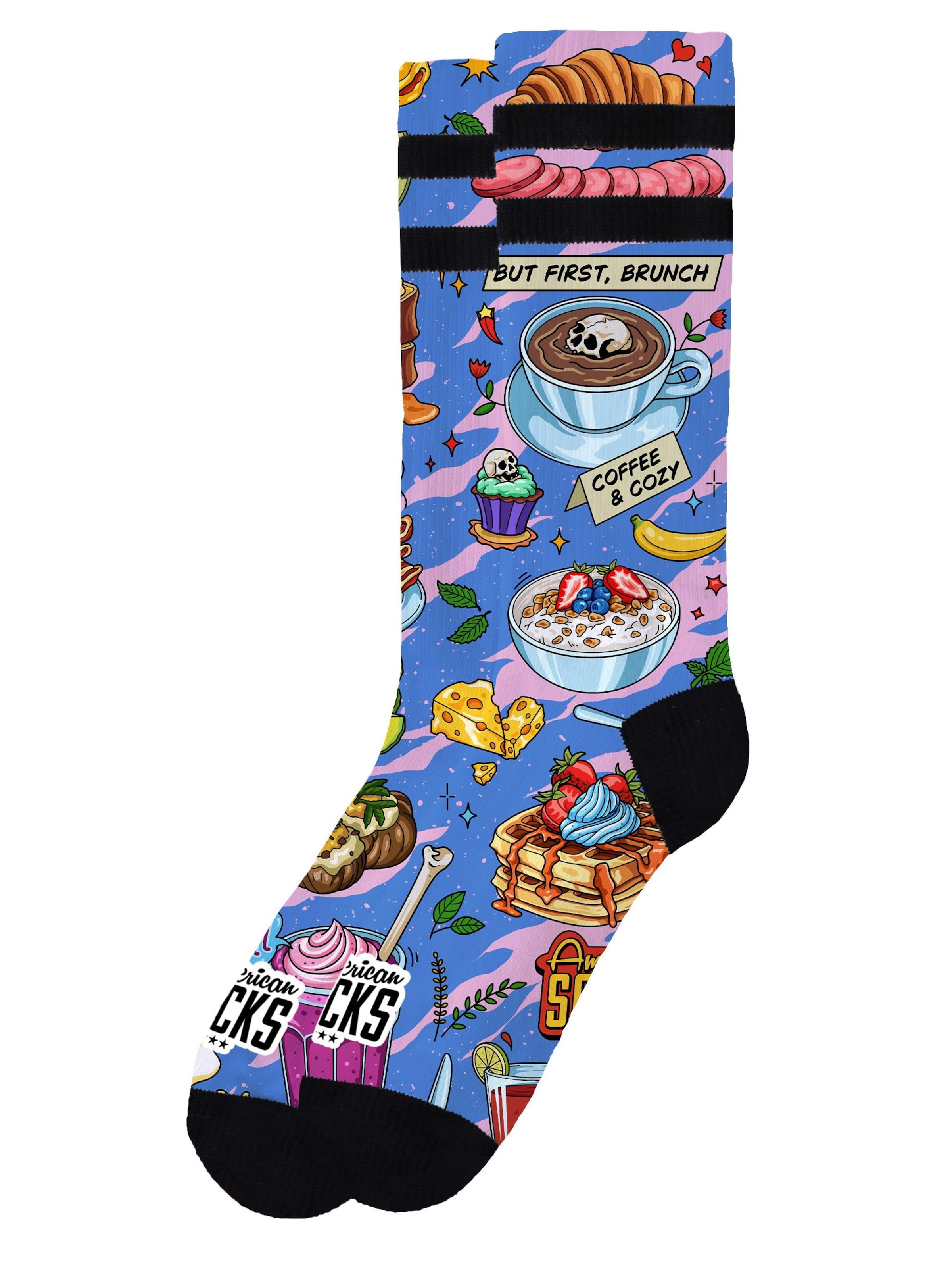 American Socks - Calcetines 'Brunch' en azul: frente
