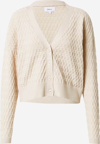 ONLY Knit cardigan 'FAYE' in Beige: front