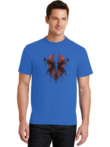 HUSKSWARE Shirt 'Grafik' in Blue: front