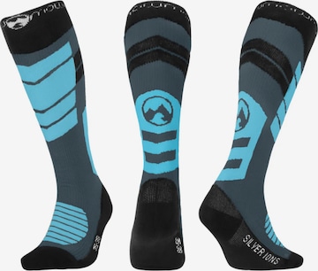 Mowmow Sportsokken 'MowMow Ski Socks - Silver Ions - Antibacterial - Men - Women - Size 39-42 - Gray' in Blauw: voorkant