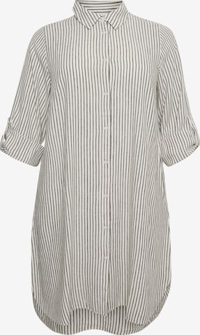 KAFFE CURVE Košeľové šaty 'Mille' - biela: predná strana