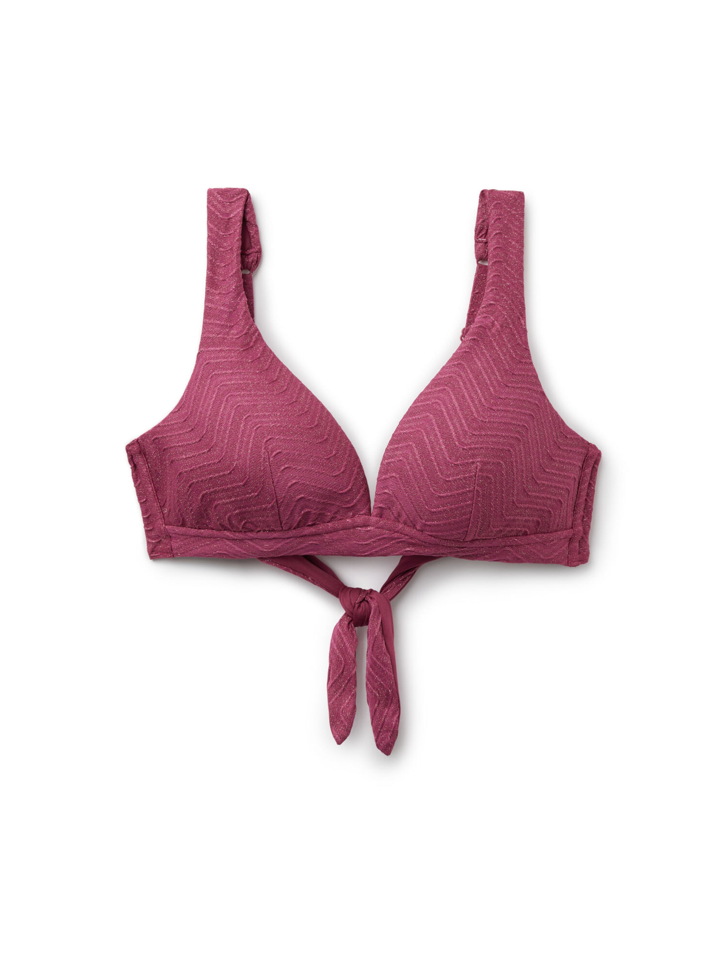 Tezenis Triangle Bikini Top 'Sparkling Touch Malva' in Pink: front
