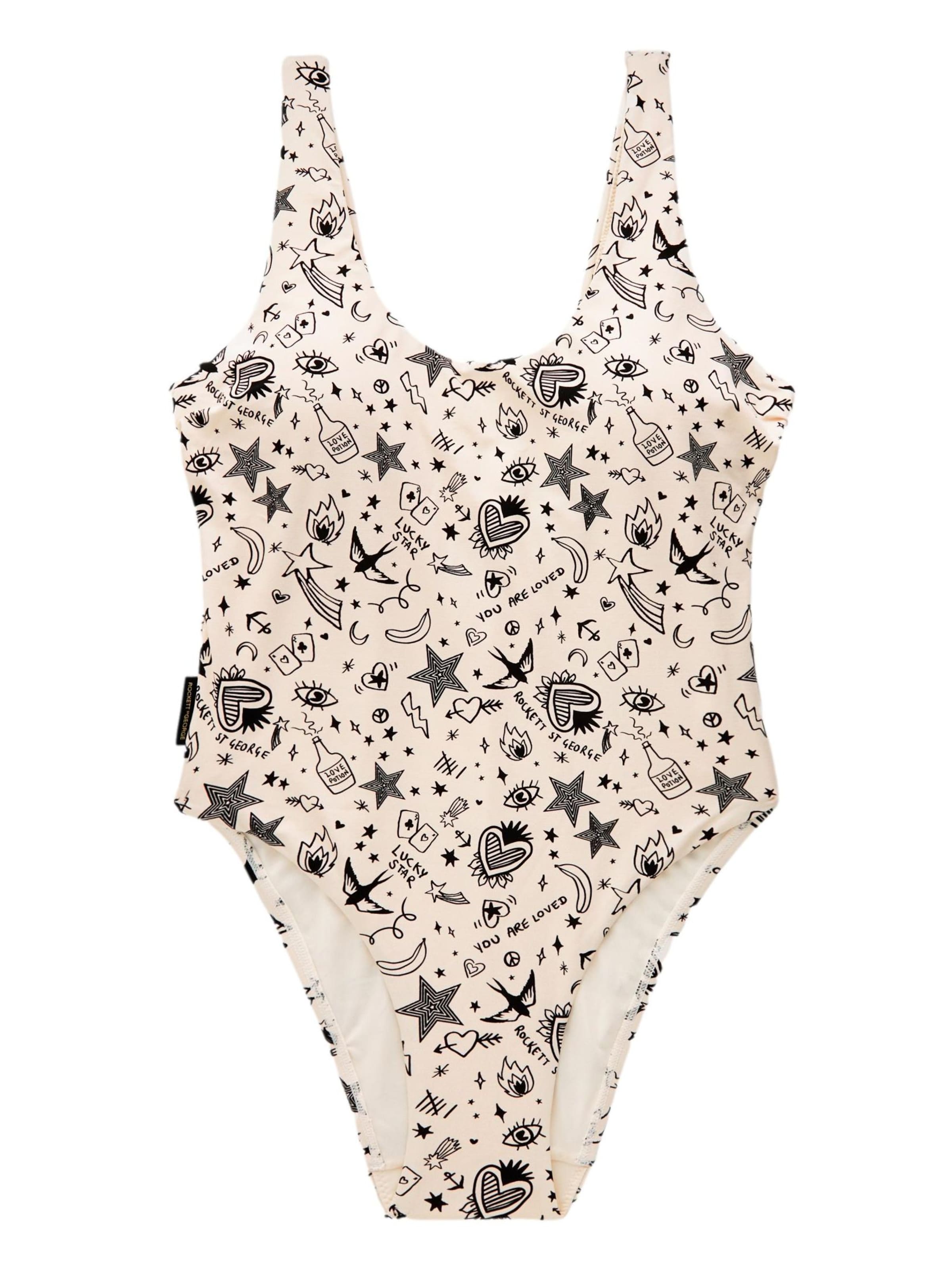 Maillot de bain Rockett St George en beige : devant