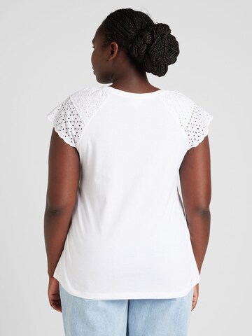 ONLY Carmakoma - Camiseta 'XIANA' en blanco