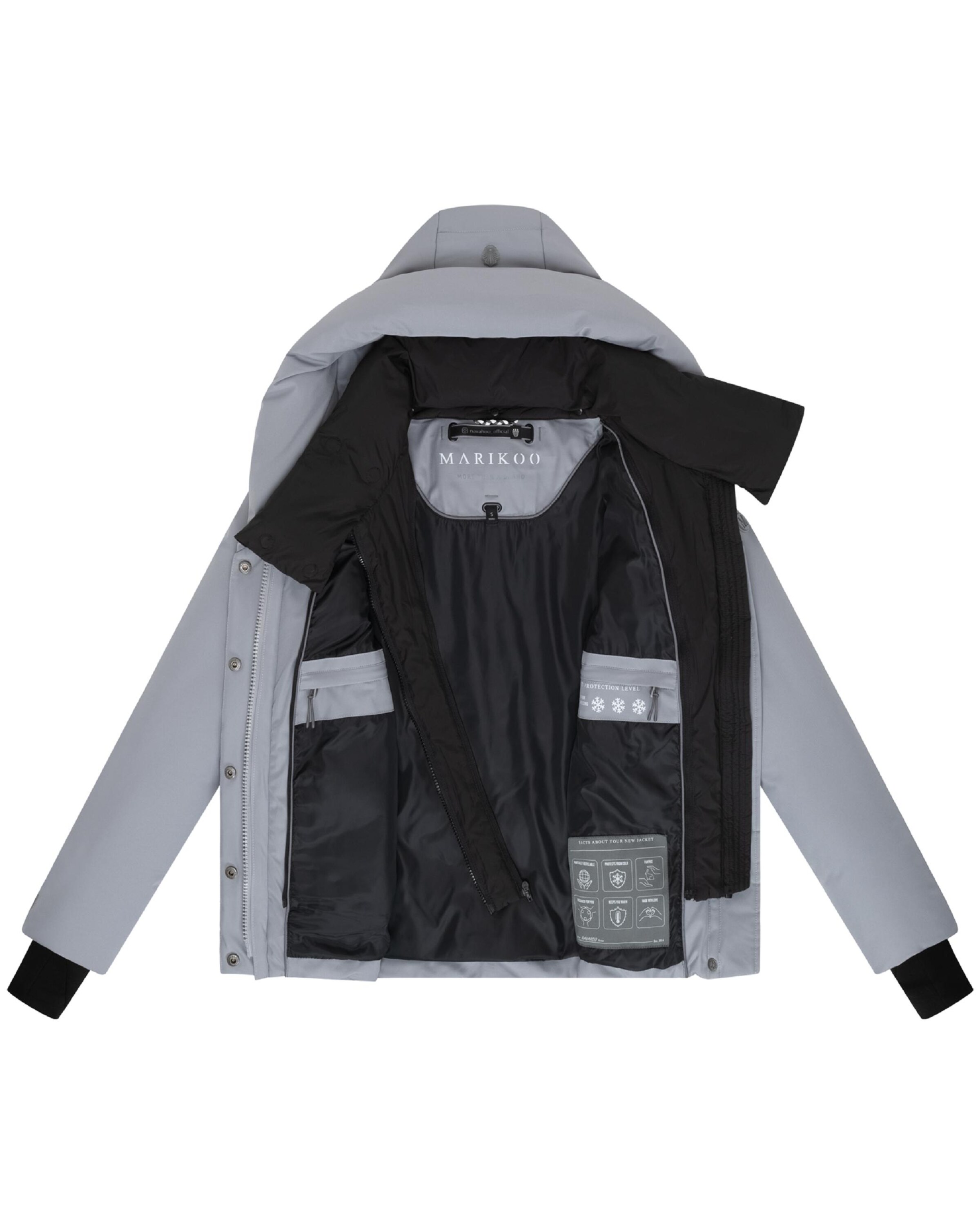 MARIKOO Зимняя куртка в Серый
