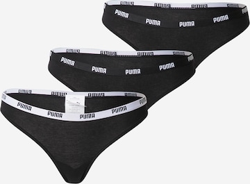 PUMA Thong in Black: front
