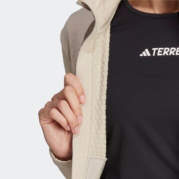 ADIDAS TERREX Athletic Fleece Jacket 'Multi Light Fleece ' in Beige