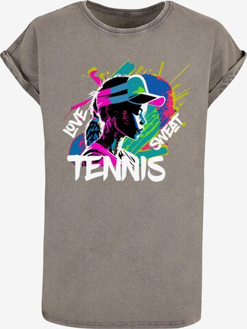 T-shirt 'Tennis Love, Sweat' Merchcode en gris : devant