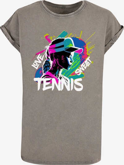 Maglietta 'Tennis Love, Sweat' Merchcode di colore blu / grigio denim / nero / bianco, Visualizzazione prodotti