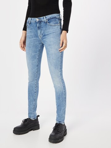 7 for all mankind Skinny Jeans in Blauw: voorkant