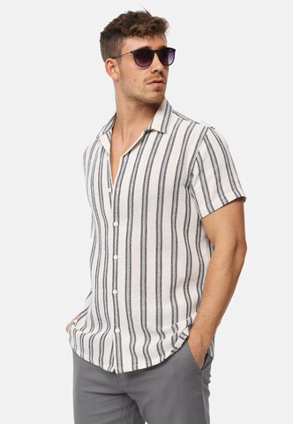 INDICODE JEANS Regular fit Button Up Shirt 'Cosby' in Grey