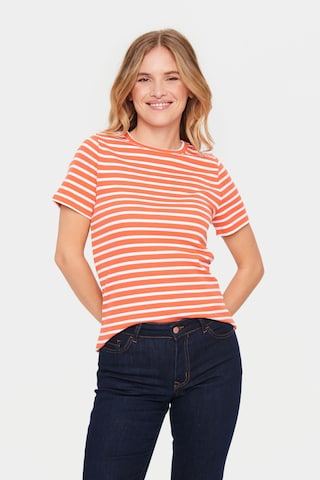 SAINT TROPEZ T-shirt 'Aster' i röd: framsida