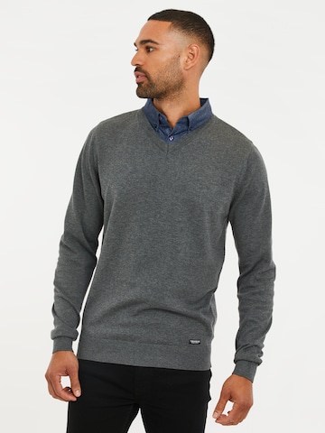 Threadbare Pullover 'Panda' in Grau: predná strana