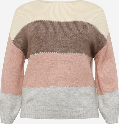 Pullover 'Annika' Guido Maria Kretschmer Curvy di colore beige / camoscio / grigio / rosa, Visualizzazione prodotti
