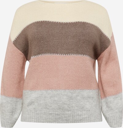 Guido Maria Kretschmer Curvy Collection Pullover 'Annika' in beige / rosa, Produktansicht