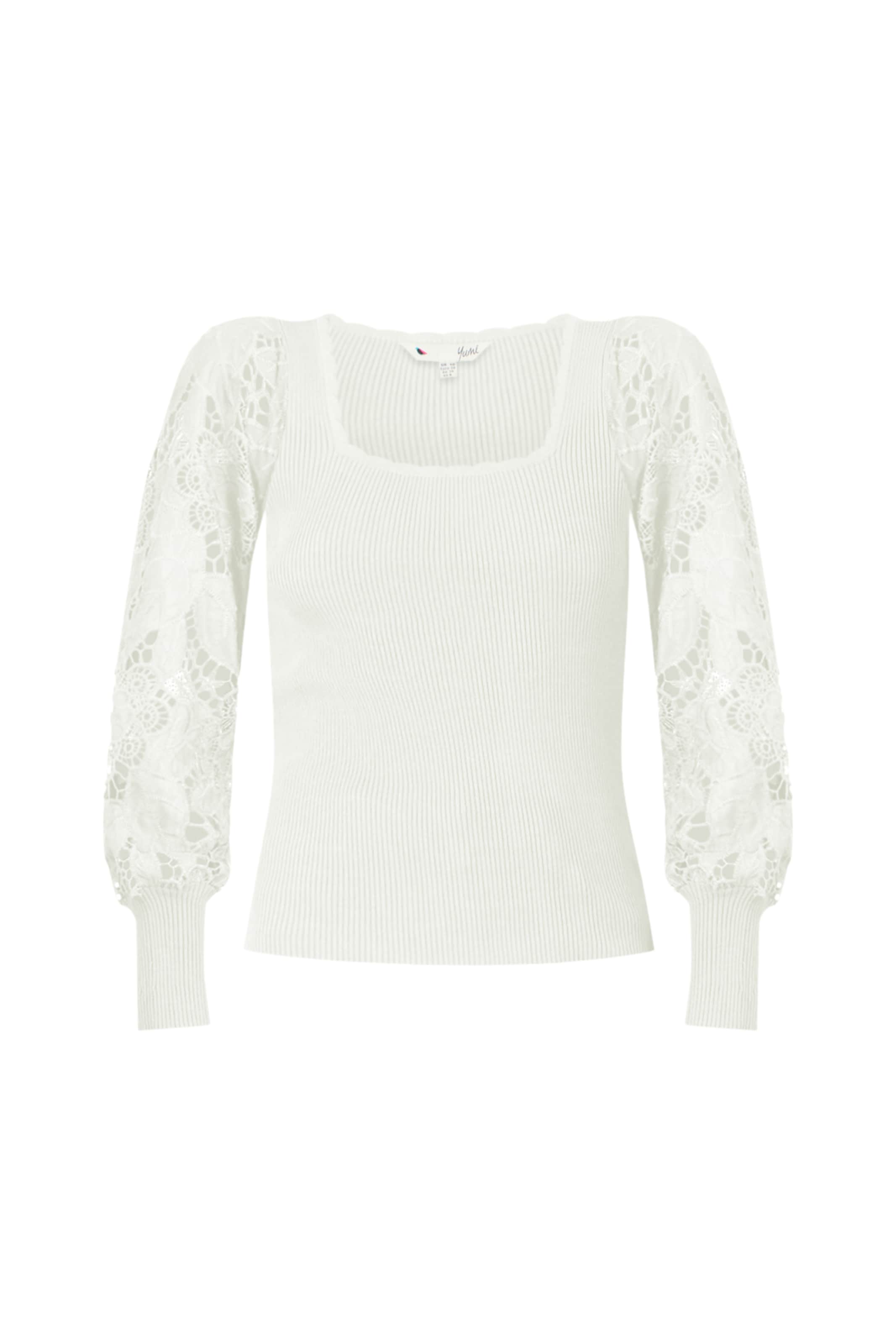 Yumi Pullover in Weiß: Vorderseite