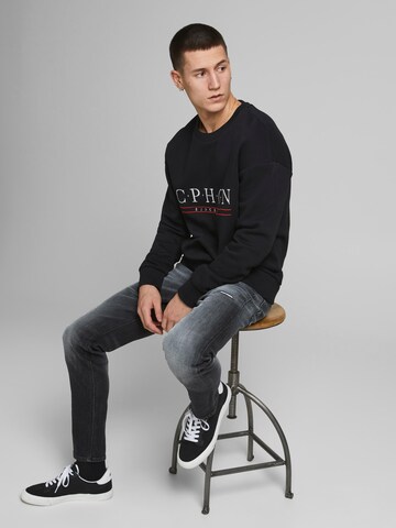 Coupe slim Jean 'Glenn' JACK & JONES en noir