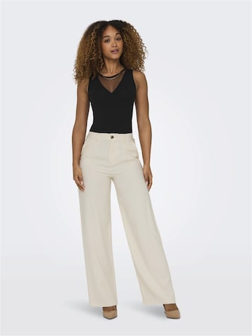 ONLY Wide leg Pleat-Front Pants 'Aris' in Beige