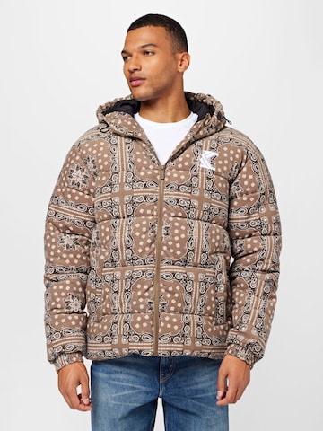 Karl Kani Between-Season Jacket in Brown: front