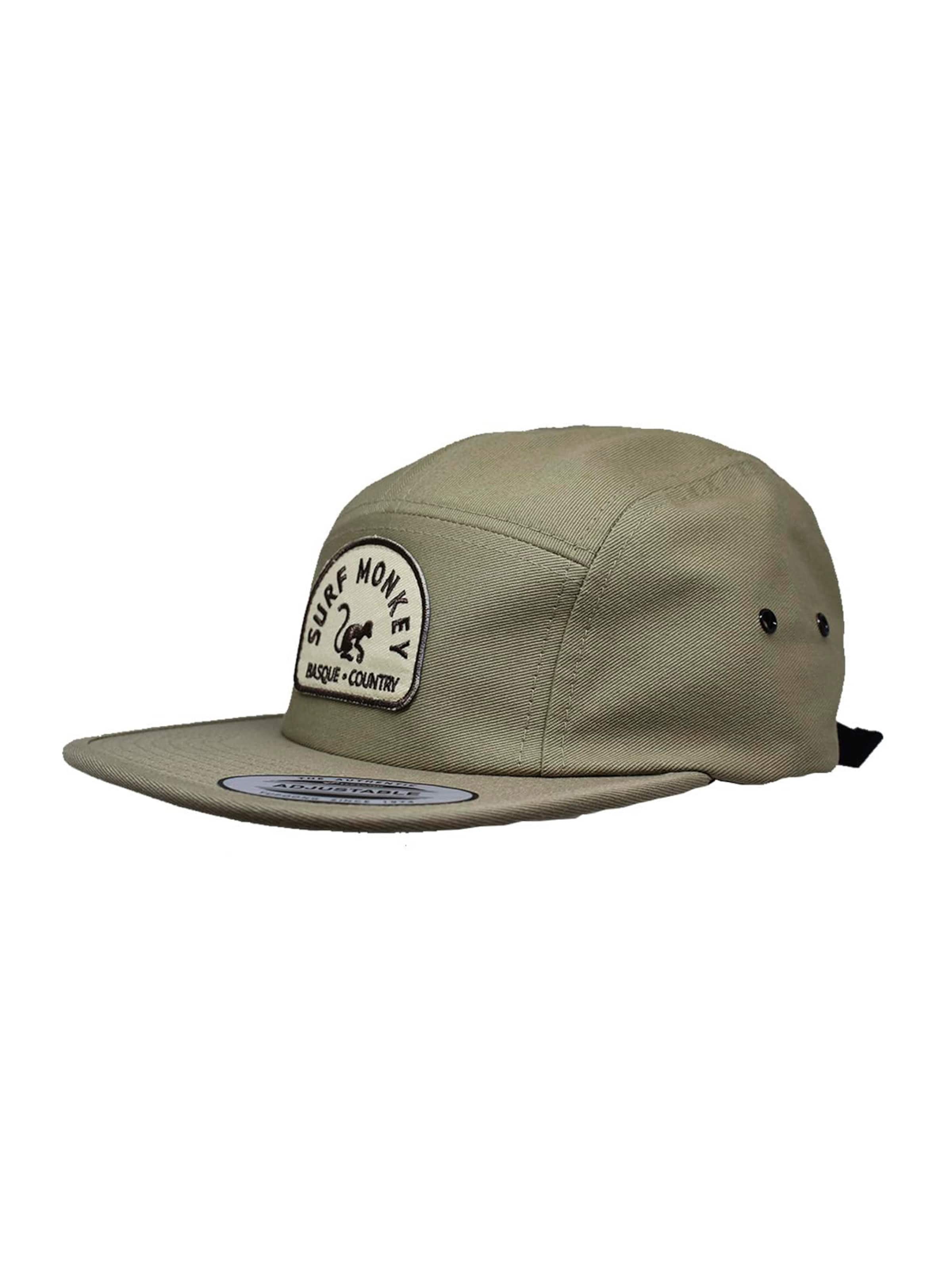 Cappello da baseball sportivo di Surf Monkey in beige: frontale