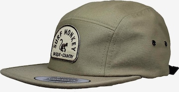 Surf Monkey Athletic Cap in Beige: front