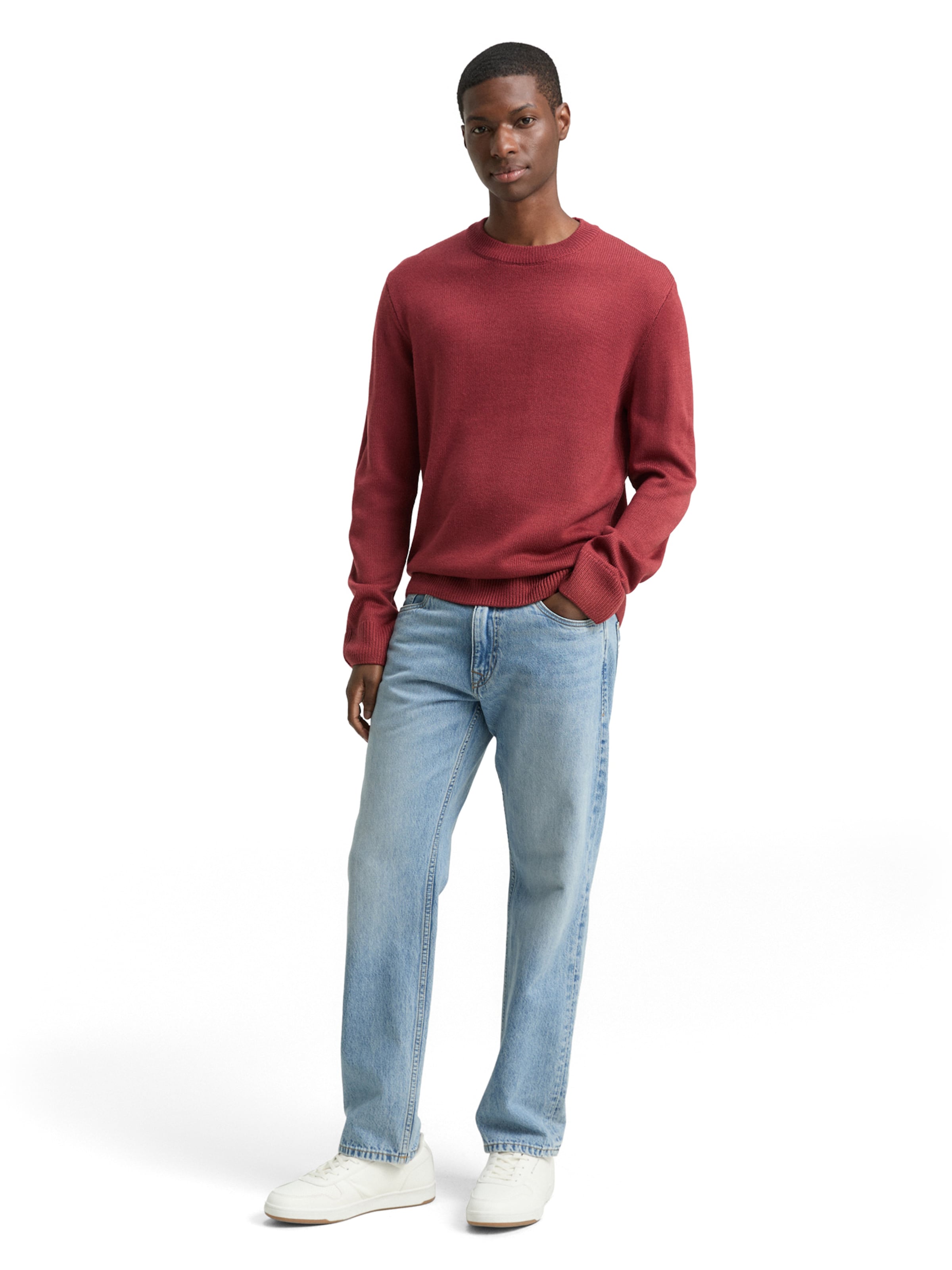 TOM TAILOR DENIM Sweater in Red