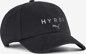 PUMA Athletic Cap 'Puma x Hyrox' in Black: front
