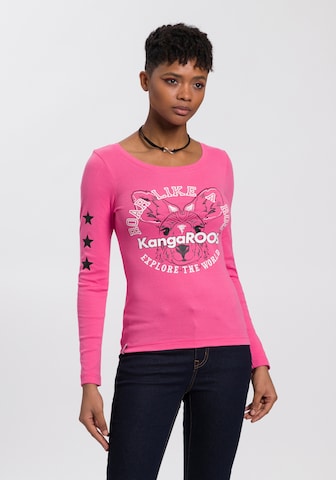 KangaROOS Shirt in Pink: front